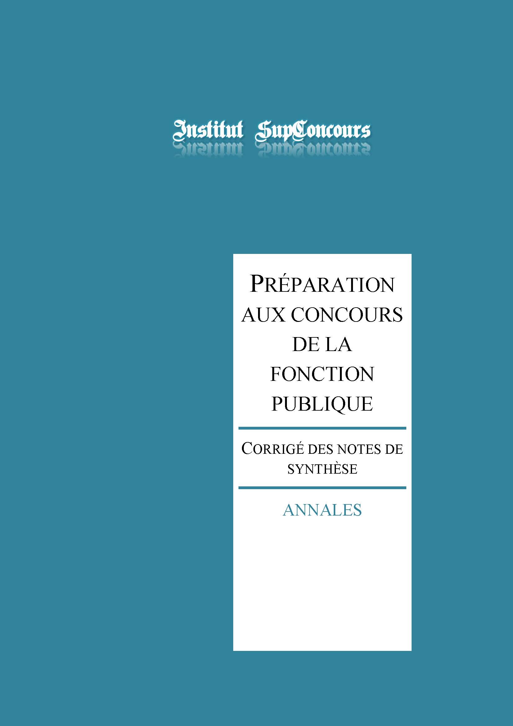 Annales Concours Contrôleur Principal Des Finances Publiques